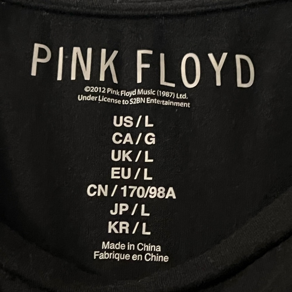 VTG H&M Pink Floyd Fringe Frayed Graphic Tee Shirt distressed concert wear indie - Picture 3 of 3